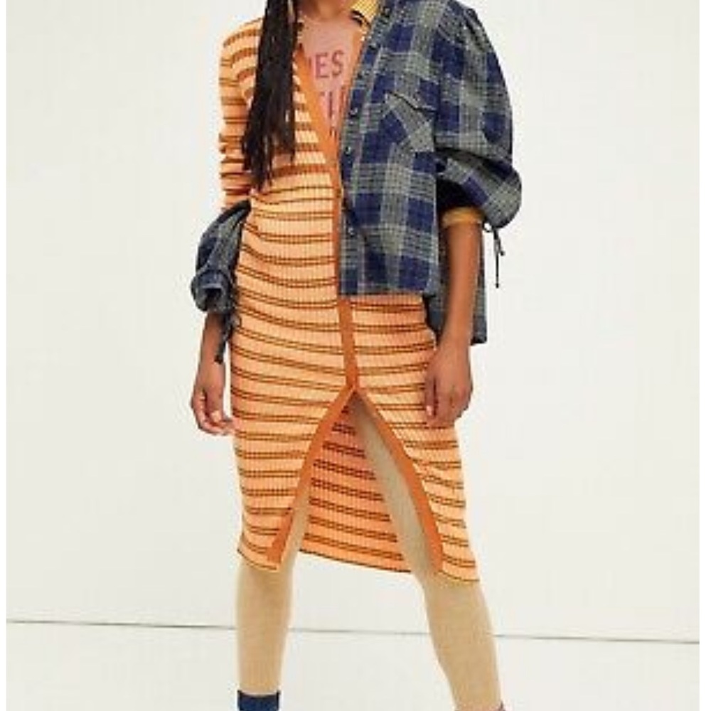 NWT Free People Vista Cardi Midi Dress